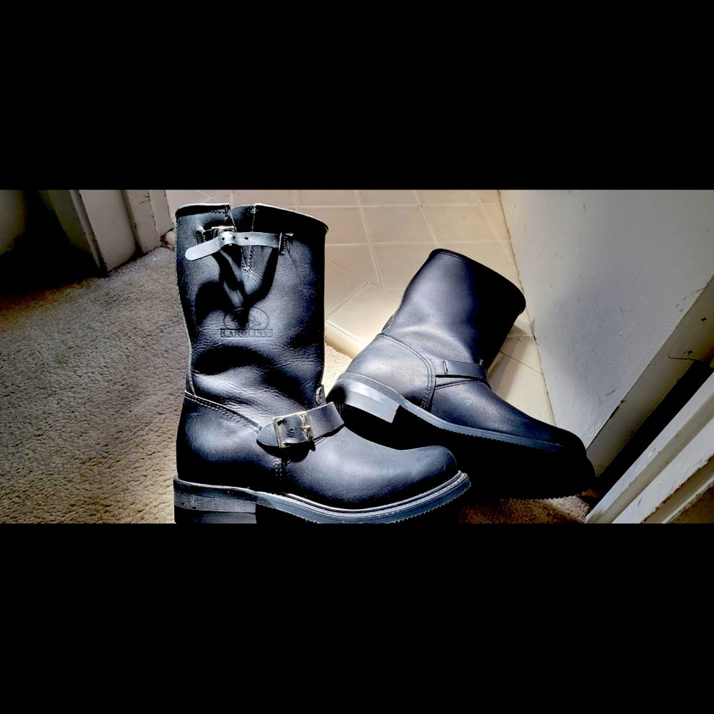 brand new worn 1x carolina boots . ladies 10 /mens 8